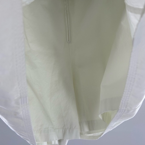 Kate Hill Petite Skort Women's 14P (Waist 32in) Ivory, Cotton Twill Front Snaps - Picture 6 of 12
